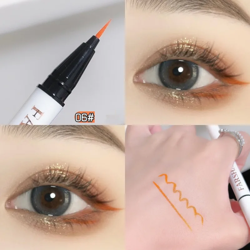 12 farver vandtæt eyeliner Pen Ultra-fin spids flydende eyeliner Langtidsholdbar eyeliner Hurtigtørrende farverig makeup til cosplay — image 13