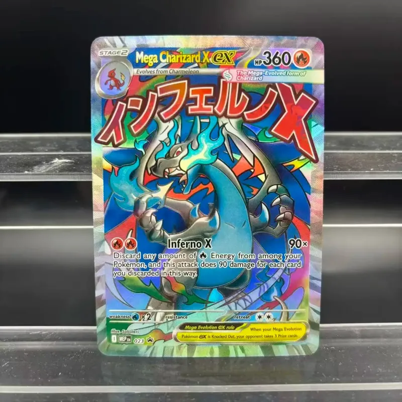 DIY Collection Cards Mega X ex Phantasmal Flames EN Self Made Single Card Classic Game Anime Card Gift Toy