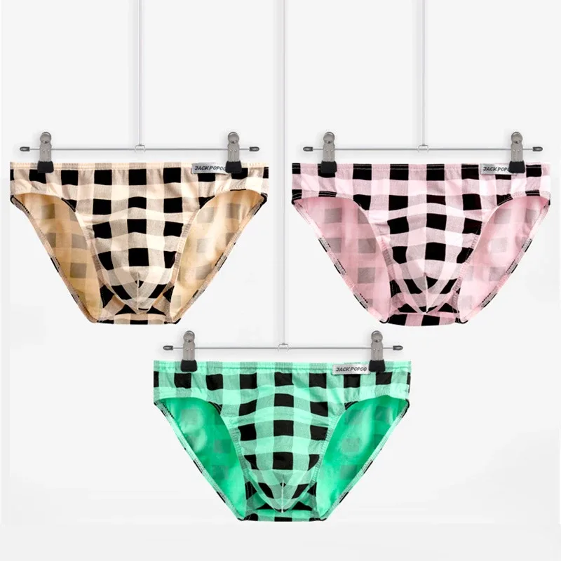 Kẻ Sọc Thời Trang Quần Lót Cotton Mềm Mại Co Giãn Nam Quần Đùi Thoáng Khí Thoải Mái Thanh Niên Quần Lót Nam Gợi Cảm U Phồng Túi Quần Lót — image 15