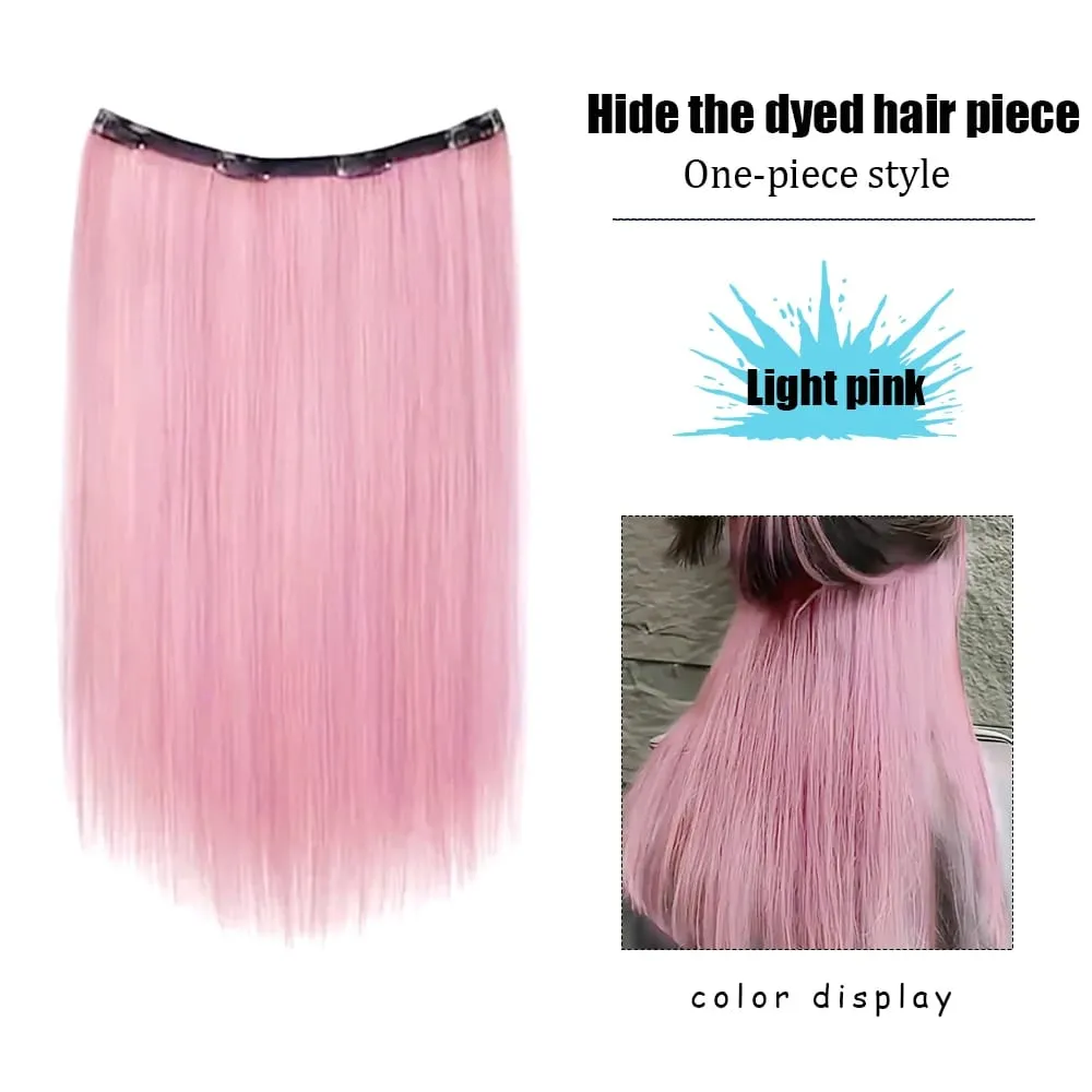 22‘’ Invisible 4Clip Long Straight Colored Synthetic Hair Extension Easy to Wear Suitable for Women's Daily or Holiday Wear. — image 12