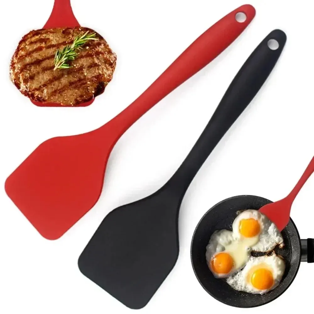 Small 20.5cm Silicone Cooking Leakage Spatula Dense Shovel Fried FishOmelette Shovel Non-stick Spatula Kitchen Cooking Tools — image 9