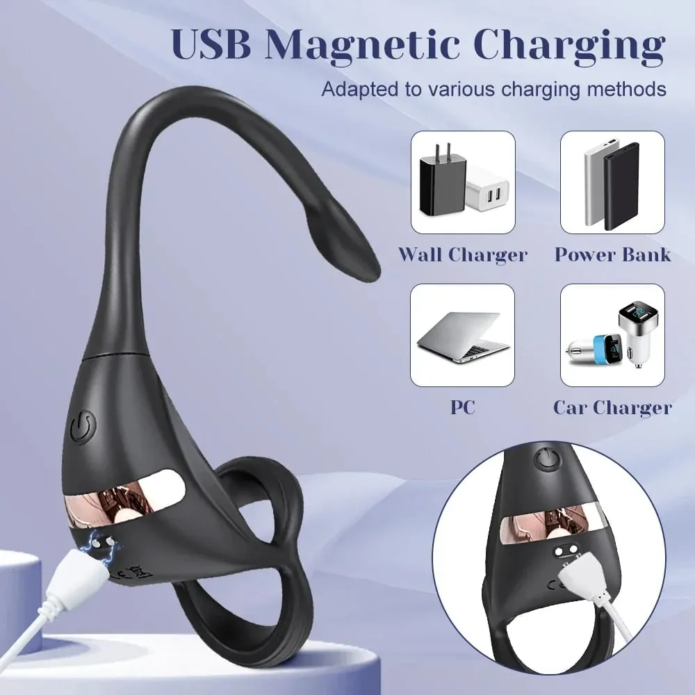 Vibrating Cock Ring Male Prostate Massager Stimulator for Men APP Control Sex Toy for Couples Anal Vibrator Penis Ring Butt Plug