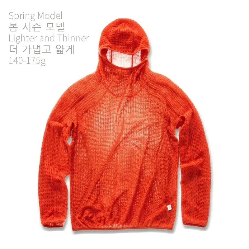 Thermolite® Lightweight Hooded T-Shirt Men's Long Sleeve Thermal Hoodie for Hiking Camping & Cycling Anti-Static & Anti-Pilling