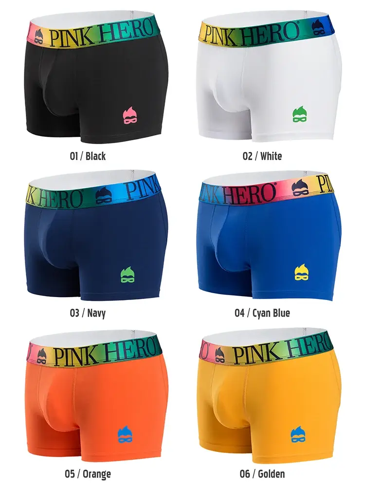Underwear,Comfy And Soft Boxer Briefs，Standard European and USA Version Size,Funny Novelty Waistband Of The Rainbow