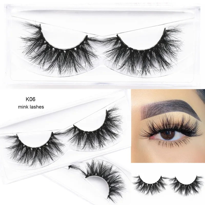 D20 Real Mink Lashes Eyelashes Extension Natural Long Winged Volume Eye Lashes Handmade Mink Fake Eyelash Makeup Lash