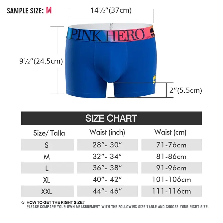 Underwear,Comfy And Soft Boxer Briefs，Standard European and USA Version Size,Funny Novelty Waistband Of The Rainbow