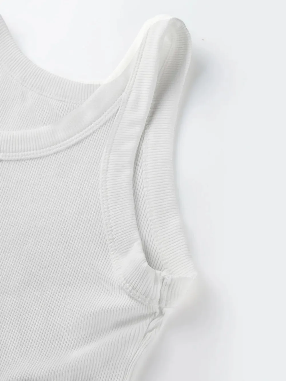 Womens O-Neck Ribbed Cotton Tank Top Slim Bodycon Sleeveless Summer Soft Breathable Basic Vest Casual Wear Daily Undershirt Tops