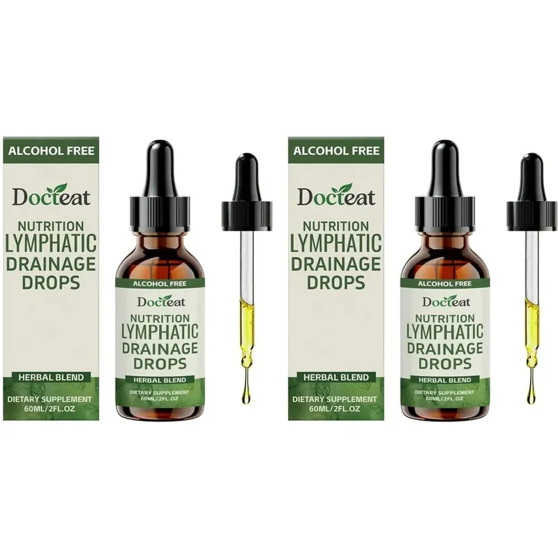 Lymphatic Drainage Drops Alcohol-Free Blend Supports Lymphatic Balance and Vitality with Vitamin B12 and Zinc 60 Ml