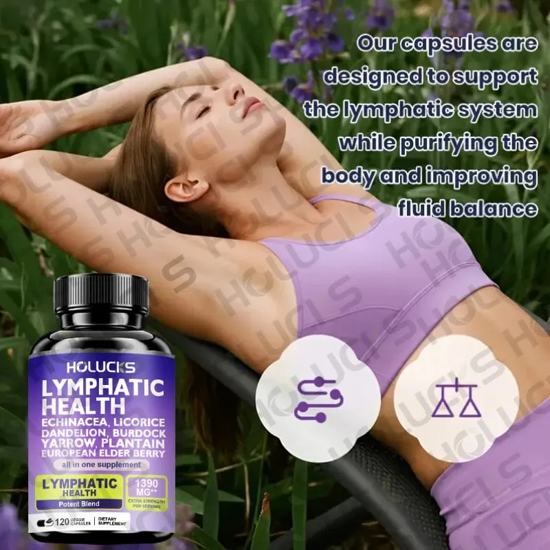 Buy 2 Get 2 Free! Pure Lymphatic Health Capsules Support Reduces Swelling Boosts Detox & Immune System Improves Circulation