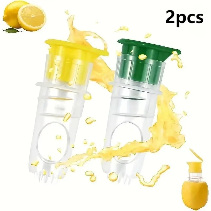 New Screw Top Lemon Juicer Mini Manual Lemon Squeezer Portable Lemon Juicer With Lid Squeeze Lime for Cocktails Plastic Manual