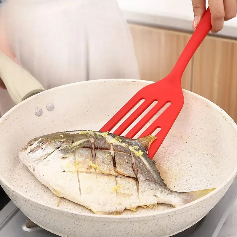Æg Fisk Stegepande Spatel Scoop Fried Skovl Silikone Turners Køkkenredskaber Køkkenredskaber Madlavning Tilbehør Gadgets