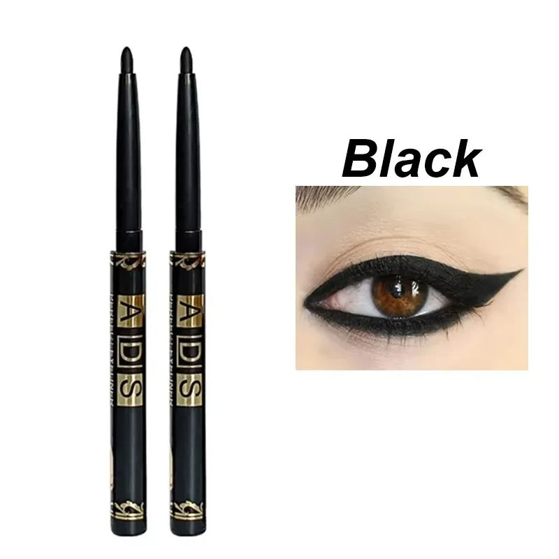 Automatic Gel Eyeliner Pencil Waterproof Long Lasting Black Eye Liner Twist-Up No Sharpening Easy Glide Makeup for Women