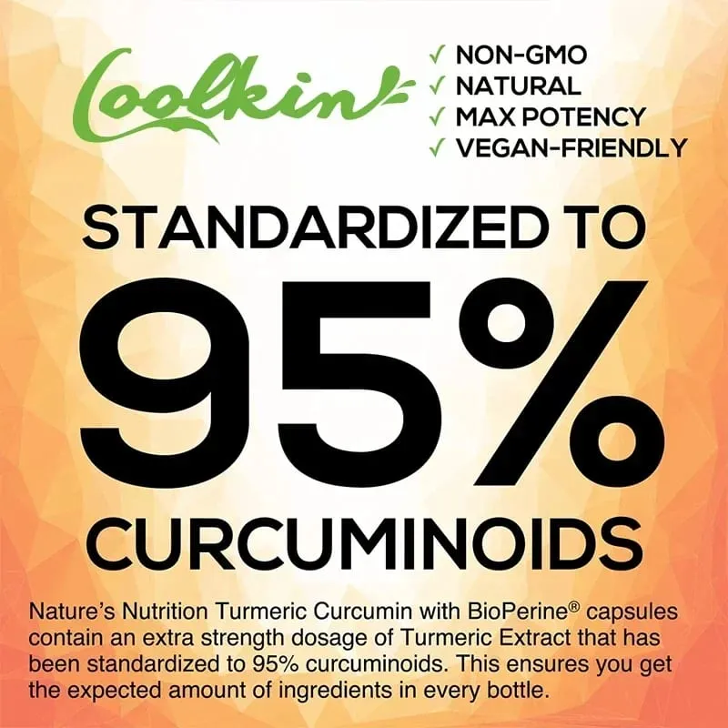 Curcumin Supplement with Black Pepper 2600 Mg Contains 95% Curcumin Enhanced Absorption Joint Support Supplement