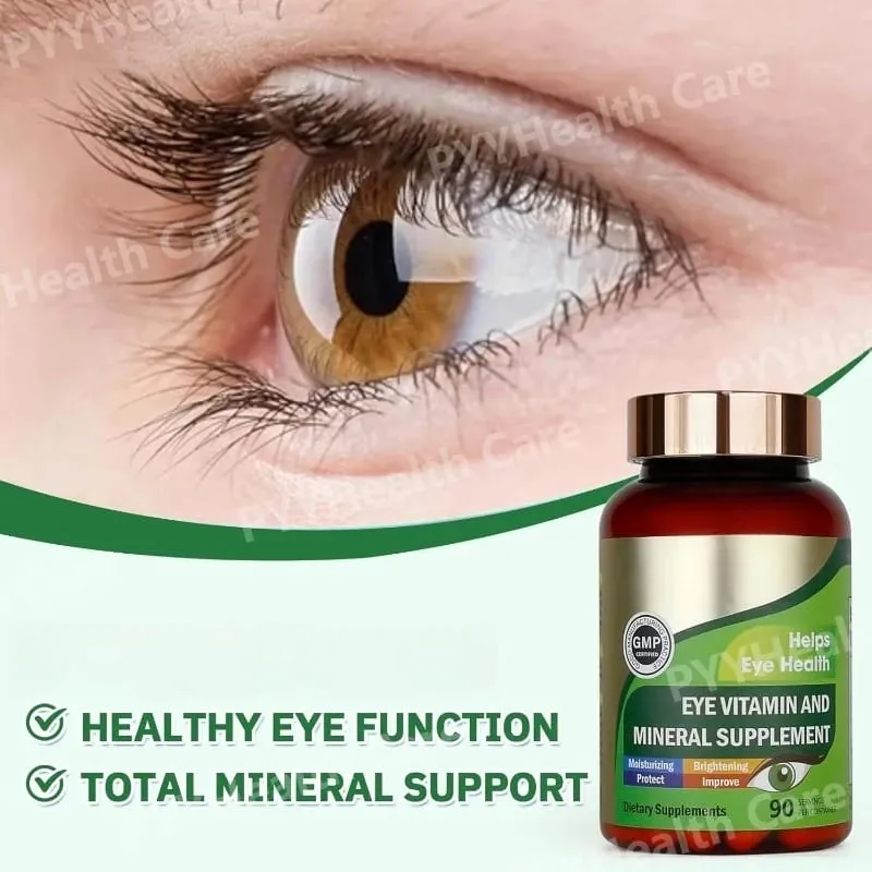 Lutein Eye Vitamins Health Capsule with Lutein Zeaxanthin & Zinc Daily Eye Nutrition Support for Vision Care 90 Count Per Bottle