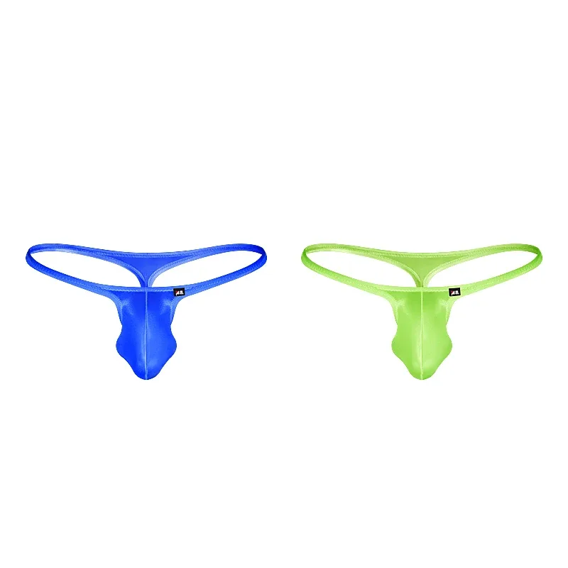 Men's Underwear Japanese Style Ultra-Thin Ice Silk Thong Low Waist Elastic Comfortable T-Back