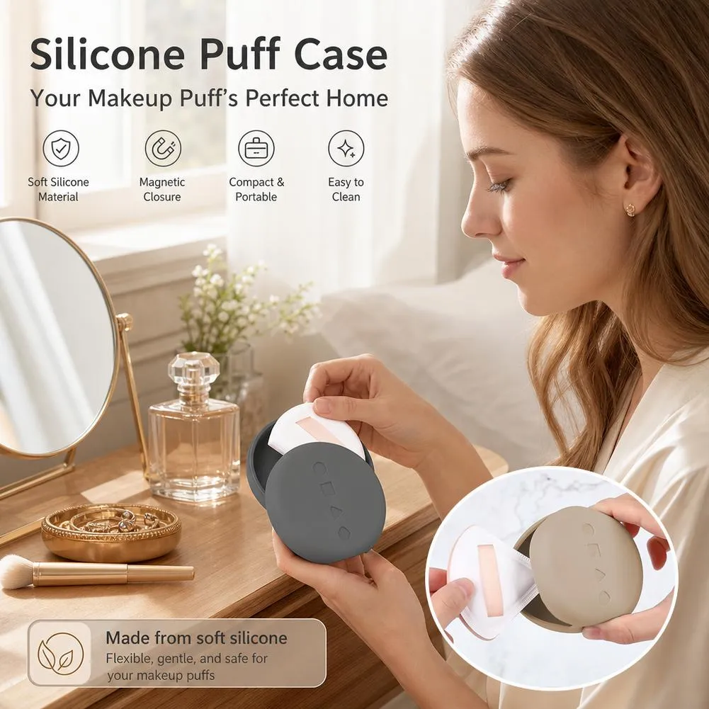 Silikonové kosmetické štětce Úložný sáček Cestovní držák štětců na make-up Pouzdro na houbičku na make-up Přenosný organizér na make-up — image 6