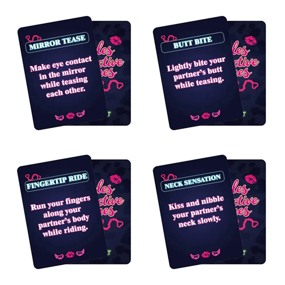 50PCS Sexual Couple Game Card Flirty Interactive Date Night Game Love Q&A Challenge Card Set Romantic Valentine's Day Gift