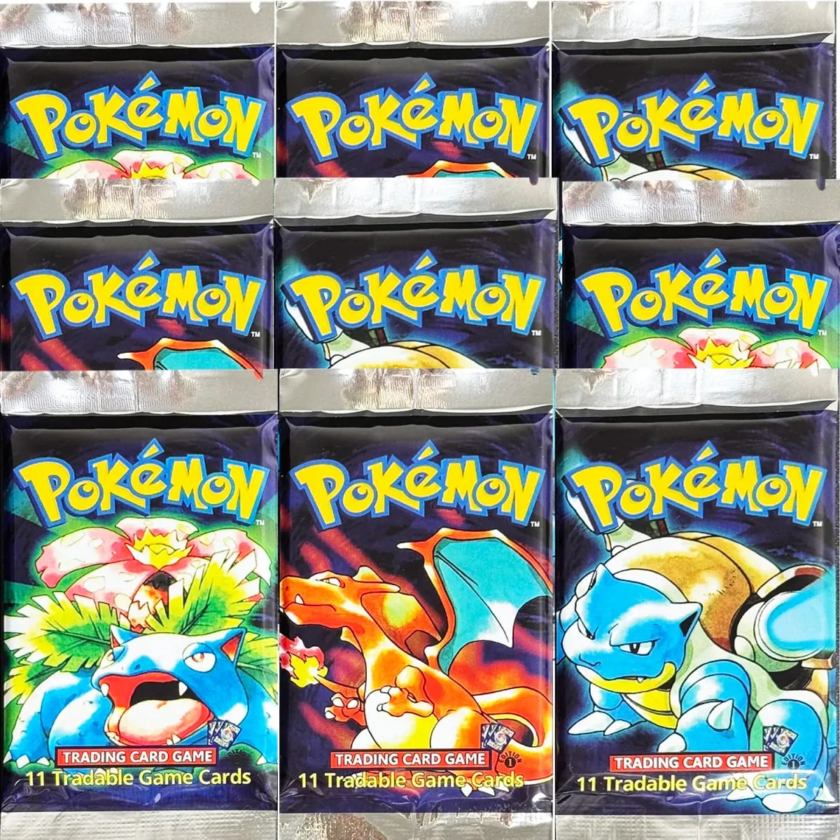 1ST Edition Base Set 1999 Booster Pack TCG Base Set Unlimited Game Cards Pokemon Charizard Blastoise Venusaur PTCG Collectible