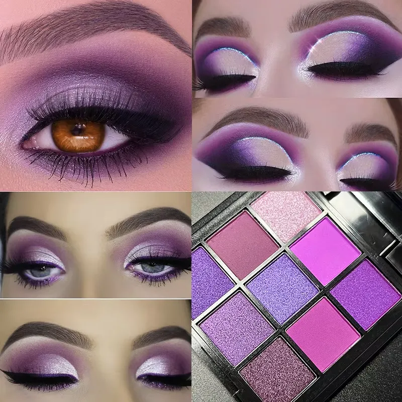 9-Grid Multi-color Eyeshadow Palette Glitter Pearlescent Matte Eye Shadow Shimmer Long Lasting Women Eye Makeup palette Cosmetic