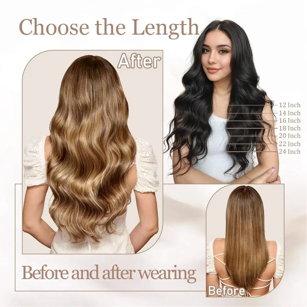 Highlight 4/27 Straight Tape In Human Hair Extensions 100% Human Hair