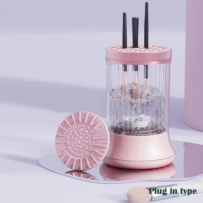 USB Plug Portable Electric Makeup Brush Cleaner Rechargeable Makeup Brushes Cleaning Tool Awtomatikong Makeup Brush Cleaning