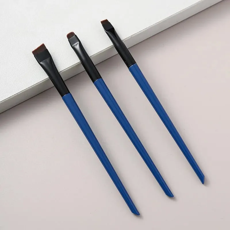 3pcs/set Blade Eyeliner Brush Eyebrow Brush Portable Flat Fine Eye Liner Brow Contour Makeup Brushes Makeup Brush Set