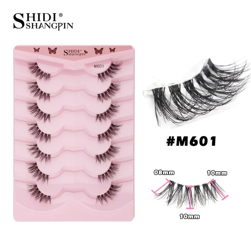 Half Lashes Cat Eye Lashes 3D Natural Winged End Eye Elongated Lashes Fox Eye Lashes Faux Mink Lashes Makeup