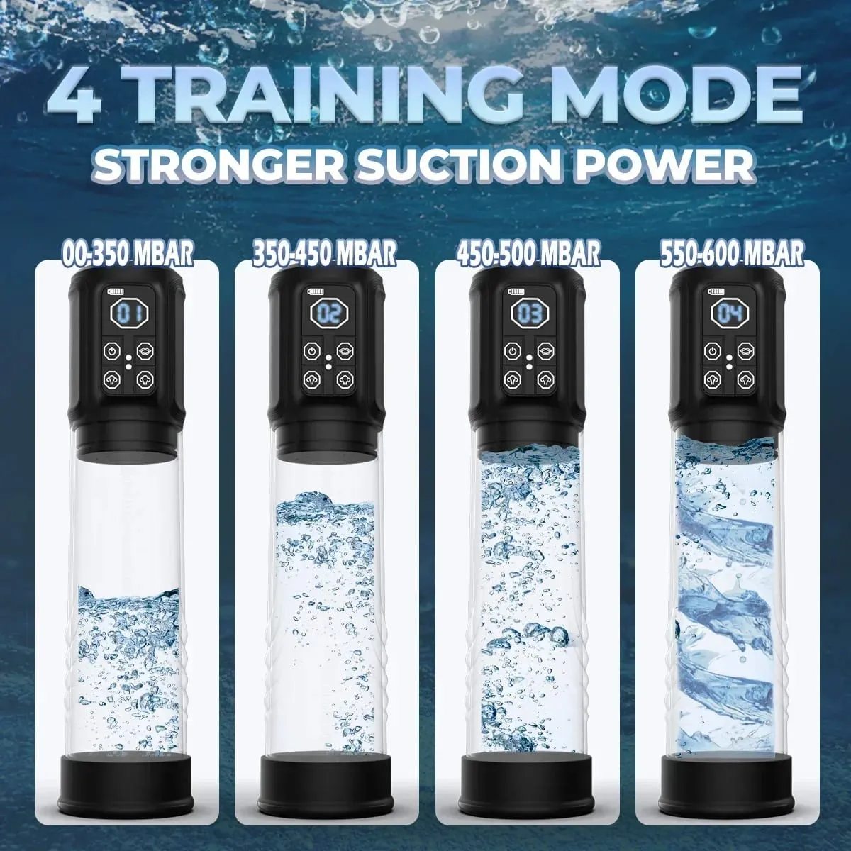 Electric Penis Pump IPX7 Waterproof Vacuum Suction Male Enlargement Trainer Extender Helps Delay Ejaculation Masturbator Sex Toy — image 2
