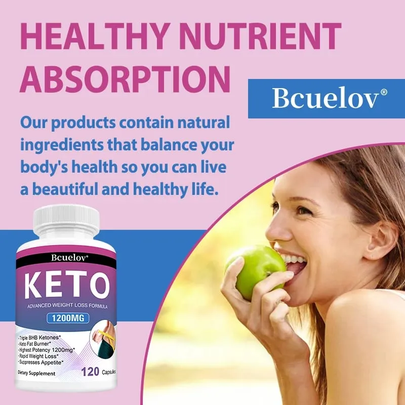 Keto Supplement 120 Capsules Supports Keto Diet for Men and Women Weight Management Energy Support Appetite Control