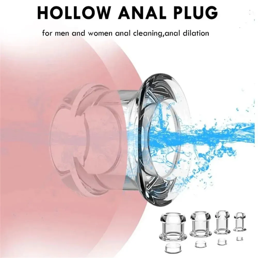 Tapón Anal hueco, tapones para los glúteos de silicona con tapón, dilatador Anal, expansión del túnel del ano, masaje de próstata, Juguetes sexuales para mujeres, hombres, Gay