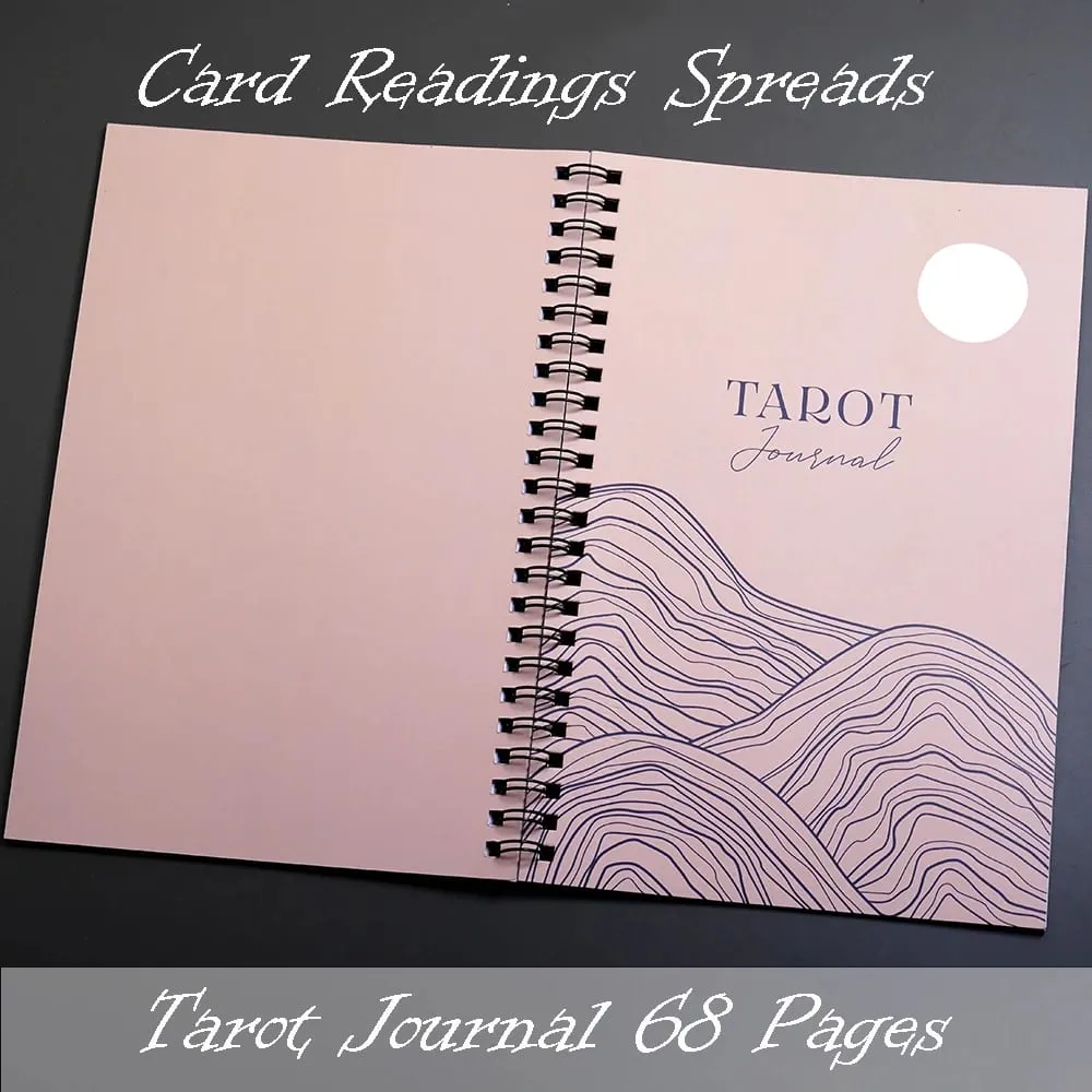 Tarot Journal 68 Pages Card Readings Spreads Major Arcana Cards Study Sheet Tarot Reading Mental Healing Decision-Making Astrolo