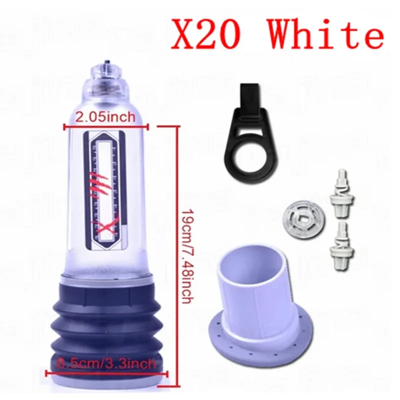 Hydrotherapy X20 X30 X40 Penis Pump Penis Enlargement Enhancer Water Spa Vacuum Pump For Men Penis Extender Sex Toys For Men
