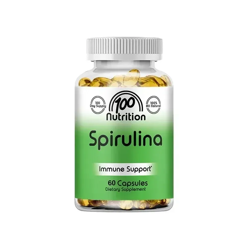 Organic Spirulina Capsules 700mg Supports Detoxification Immune Cardiovascular Health & Energy Antioxidant Vegan Non-GMO — image 8