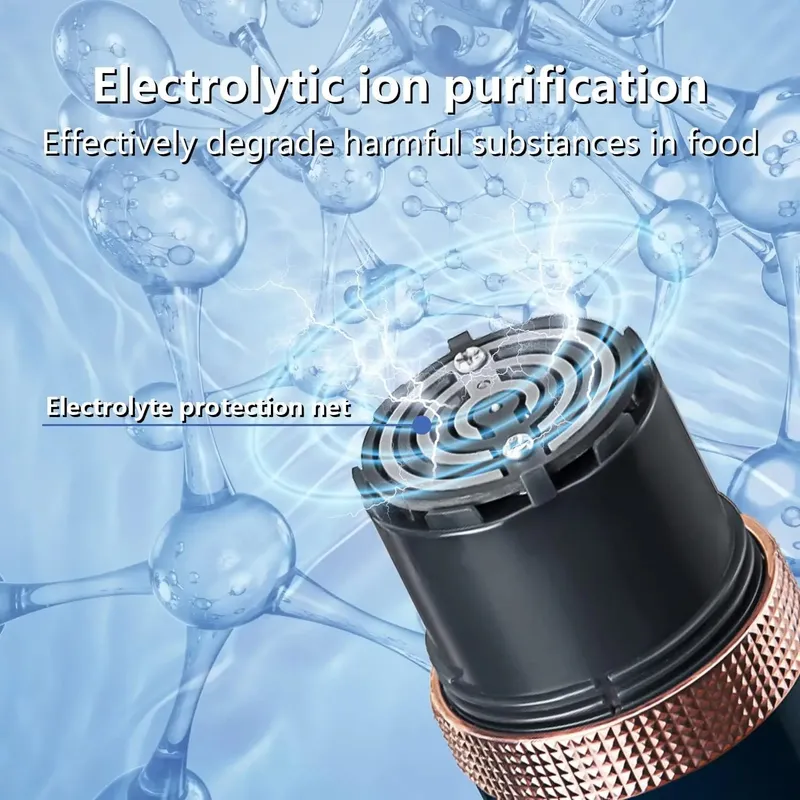 Ultrasonic Fruit Vegetable Washing Machine Capsule purifying washer Wireless Food Cleaner Suitable Outdoor Picnic Fruit Purifier