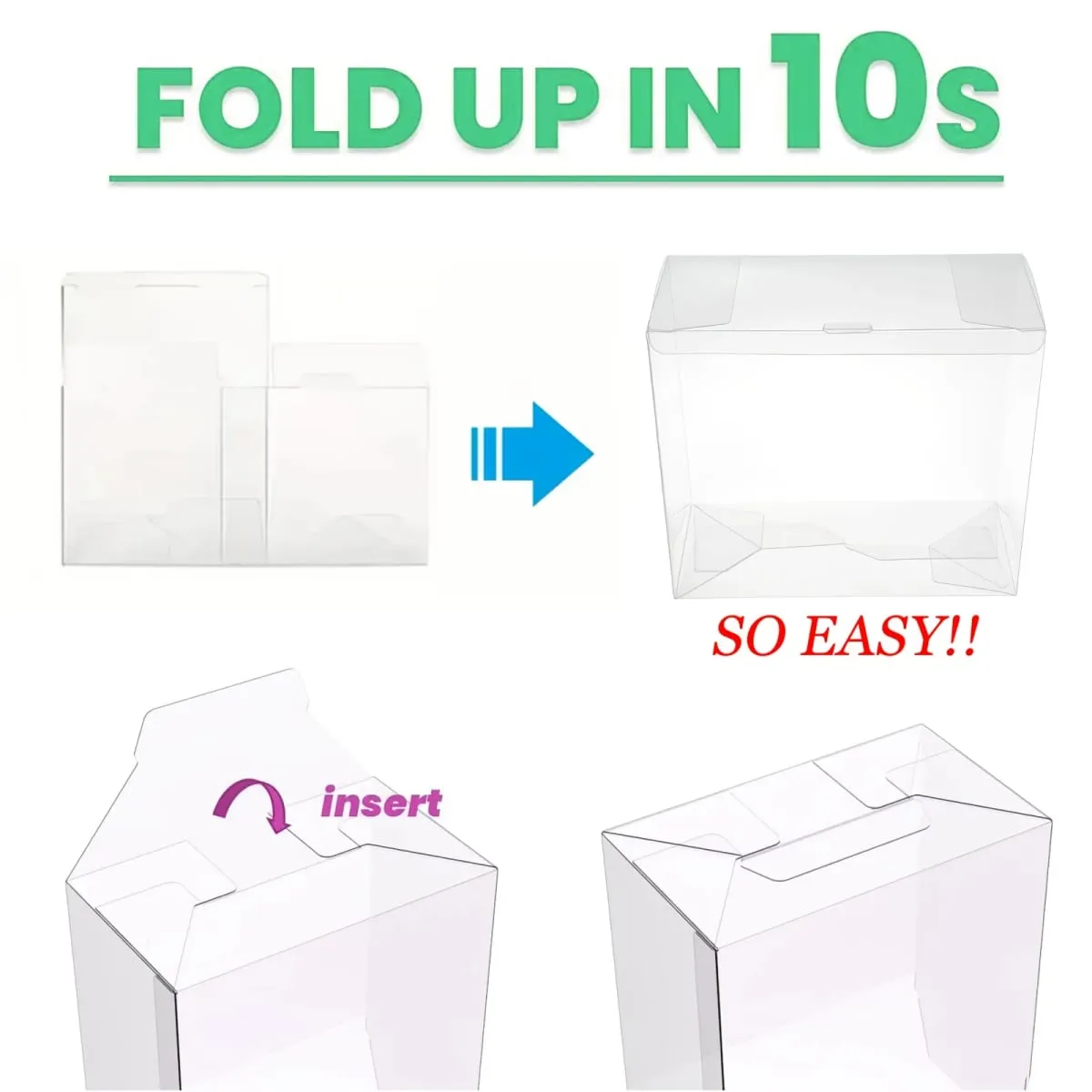 5/10pcs Clear PET Booster Box Protector Case for PTCG TCG Cards Scratch-Resistant Display Storage Shell for Trading Cards