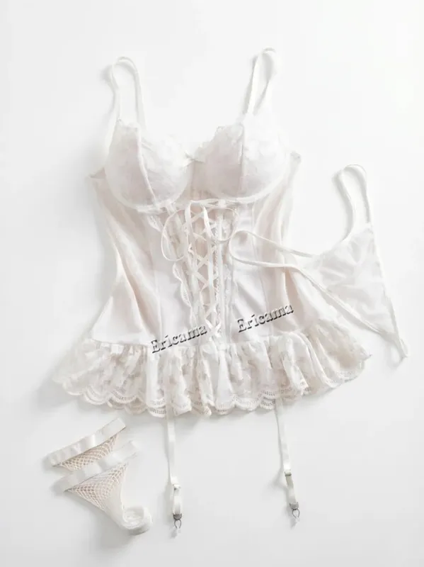 Sexy Lingerie Set Woman Lace Transparent
