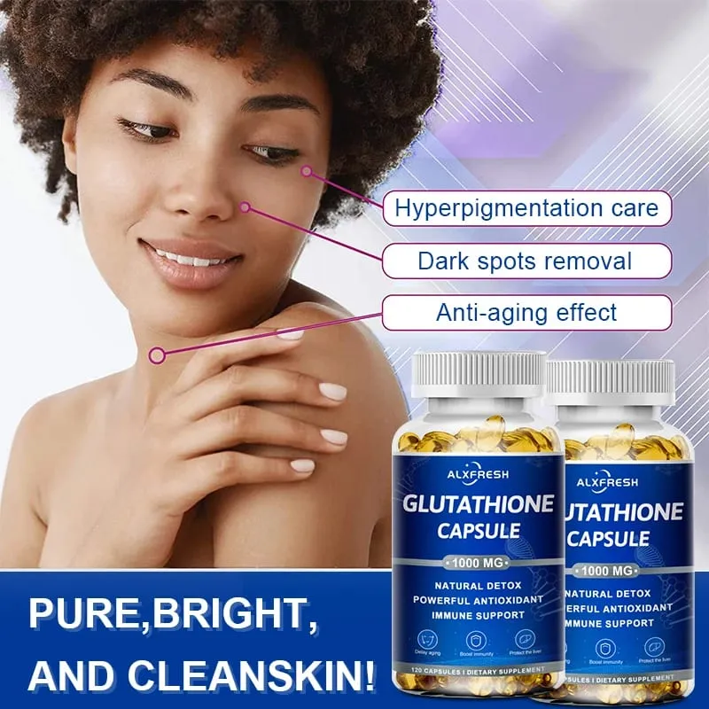 Les suppléments antioxydants de Capsules de glutathion améliorent le système immunitaire et la santé de la peau, blanchissant la beauté, soins de la peau et Anti-âge