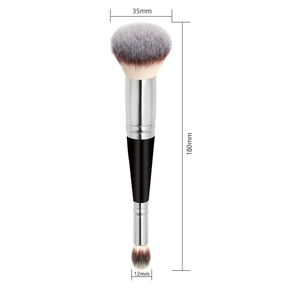 Rounded Taperd Dual-ended Foundation Brush Short Hair Flawless Dual-purpose Makeup Brush Makeup Brushes for Liquid Cream Powder