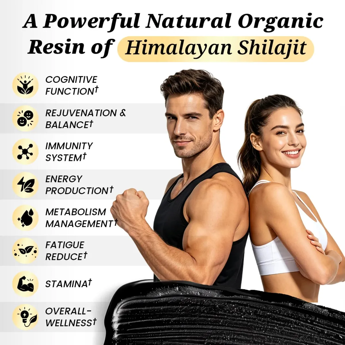 Mulittea High Purity Original Shilajit mineraltilskud med 85+ spormineraler og fulvinsyre til menneskets energiudholdenhed