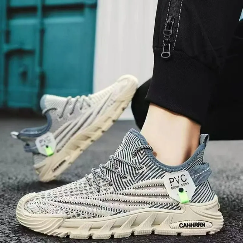 Men's Sports Shoes Breathable Mesh Thin White Shoes for Boys and Students Lightweight Casual Soft Soled Outdoor Running Shoes