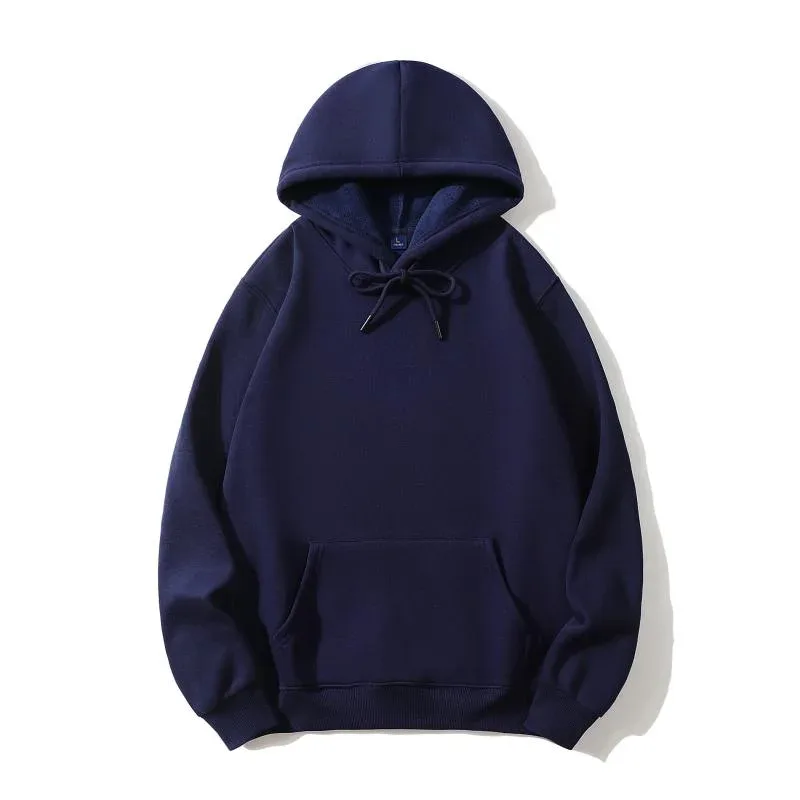 Hoodie Cetak Mode Kualitas Tinggi Logo Kustom Grup Pribadi Merek Bordir Pria dan Wanita Tebal 100% Katun Pulover Bulu — image 12