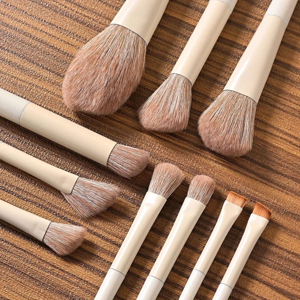 12pcs Makeup Brush Set - High-Grade Nylon Bristles Includes Foundation Blush Eye and Powder Brushes