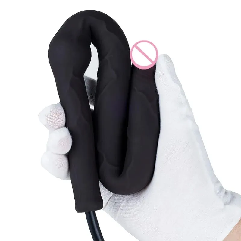 New Super Long Inflatable Expansion Dildo Butt Plug Deep Penetration Prostate Massage Big Dick Plug Anal Sex Toys For Men Women