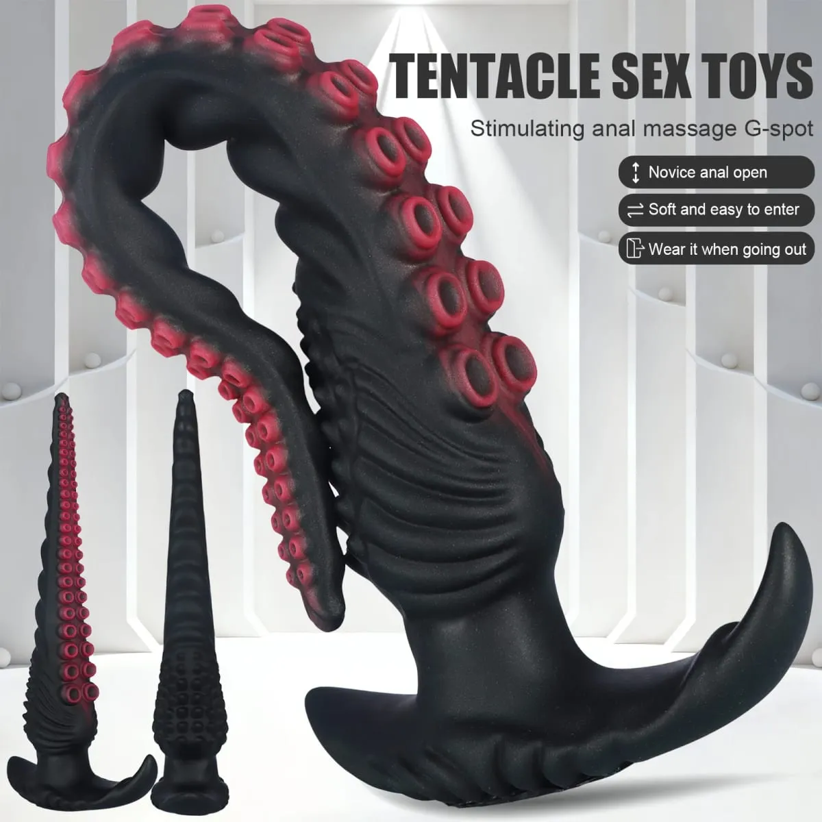 Super Long Huge Anal Plug Fantasy tentacle Anal trainer Dilator Plugs Thick dildo Big Butt Plug Sex Toys for Women Men butt plug