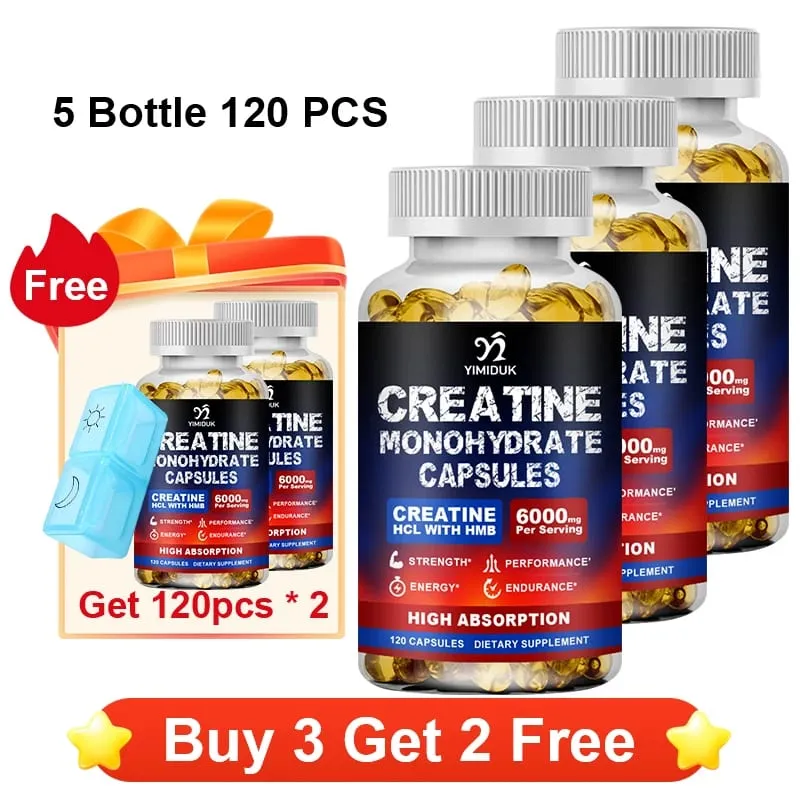 Creatine Monohydrate Supplement with HMB Support Muscle Recovery Boost Cellular Energy Endurance Muscle Fatigue Performance
