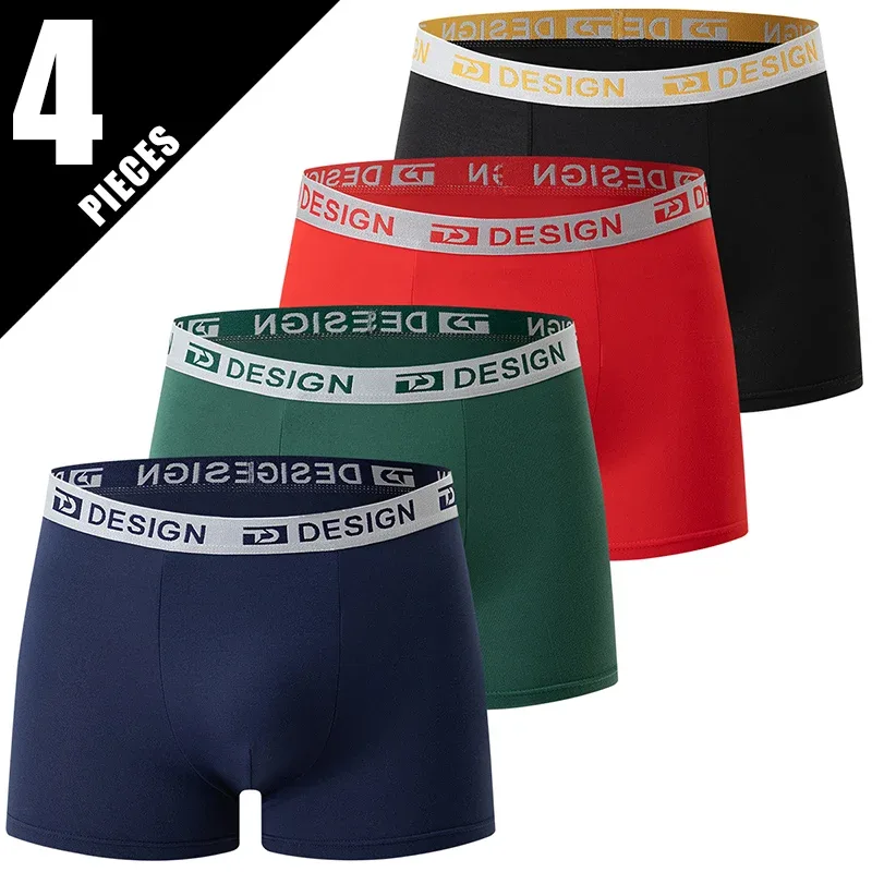 4-Piece Four Seasons Panlalaking Apat na Sulok Mabilis na Pagkatuyo Kumportableng Multi Color Fashion Sports Shorts Casual Home