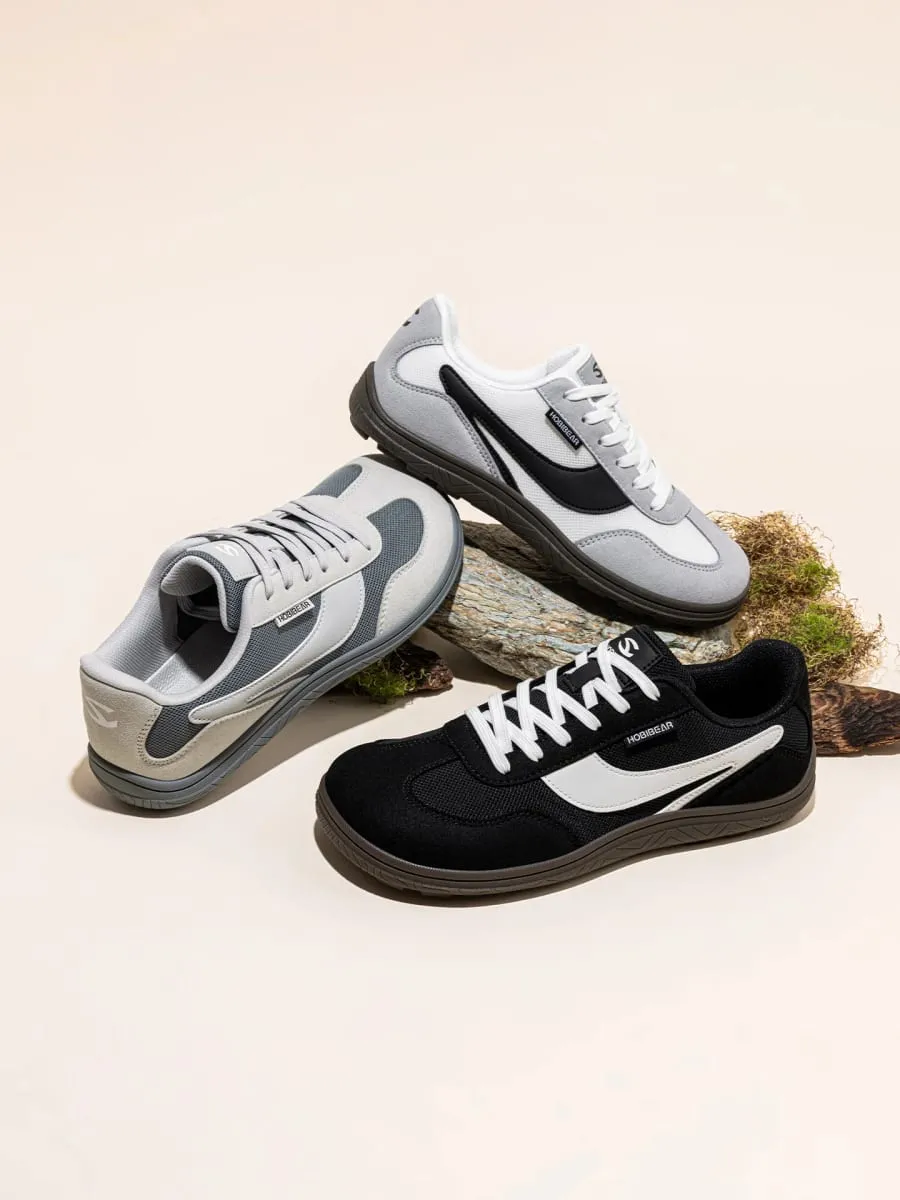 Wide Barefoot Shoes Womens Mens Zero Drop Minimalist Sneakers Artificial Leather Mesh Retro Walking Shoes