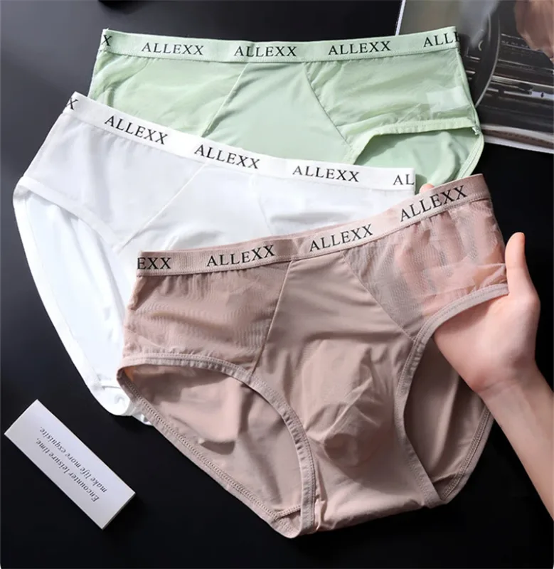Adults 18 plus size men's underwear Ice silk lingeries for man 3D convex calzoncillos hombre thin cueca summer cuecas masculina — image 7