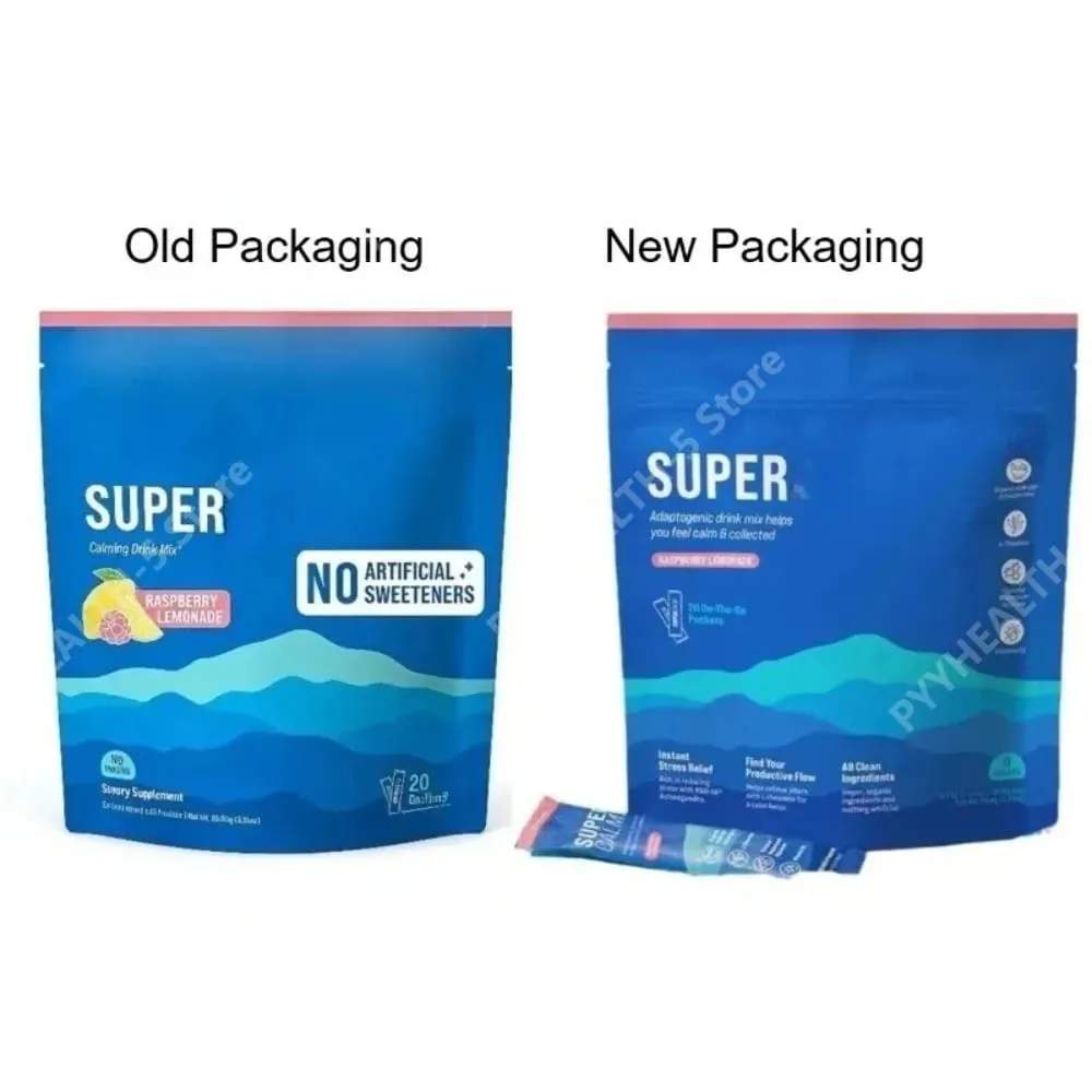 Powdered Drink Mix Cortisol Reducer and Sleep Aid Supplement L Theanine Magnesium Glycinate Vitamin D 3 No Sugar Non GMO 20 Ct