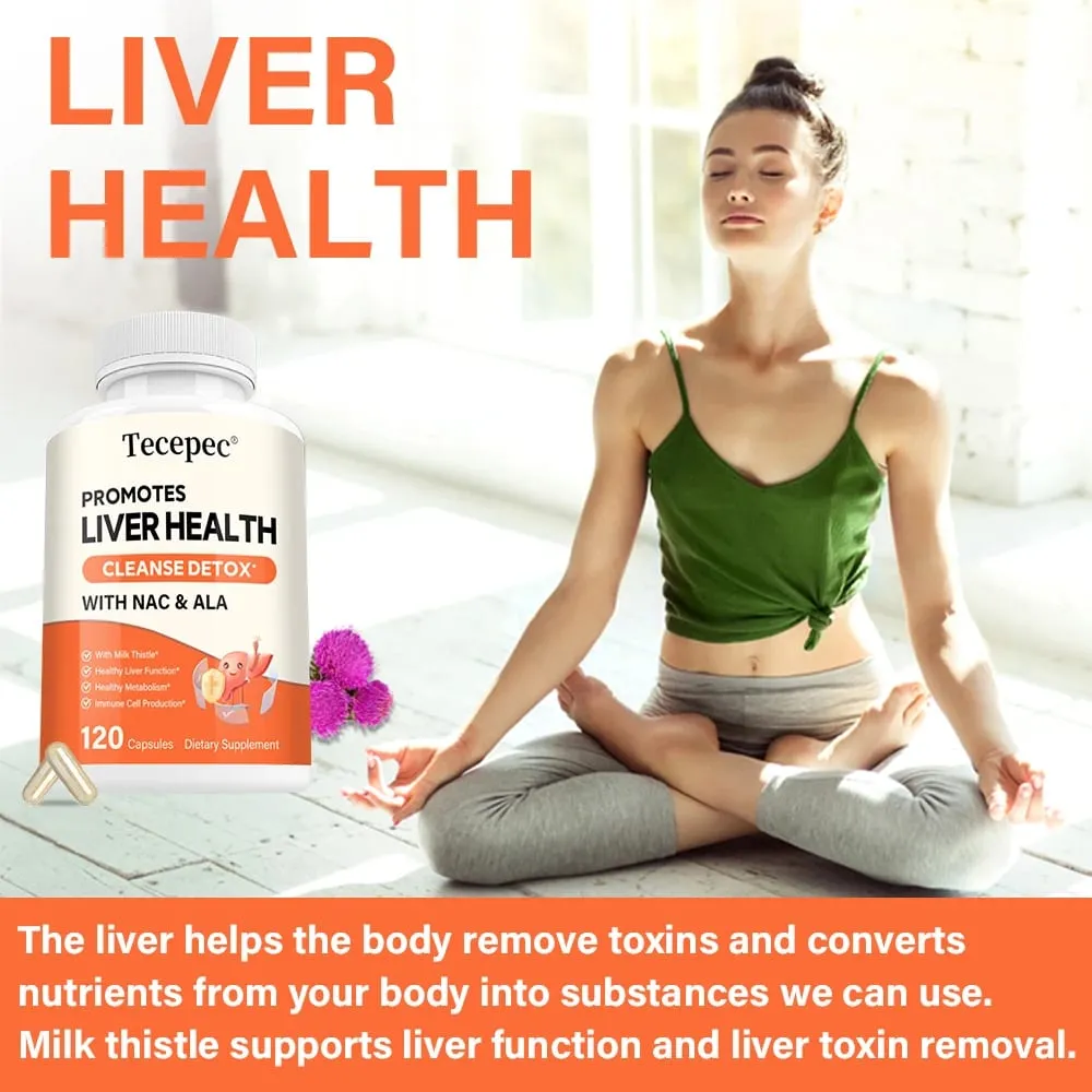 Milk Thistle Extract Capsule with NAC for Antioxidant Detox & Cleanse Liver Health Function Support Herbal Supplement — image 6